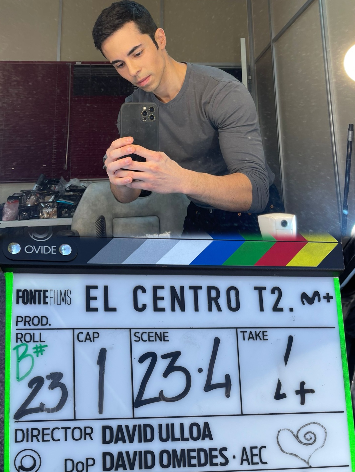 Jonatan Ruiz durante el rodaje de la segunda temporada de El Centro